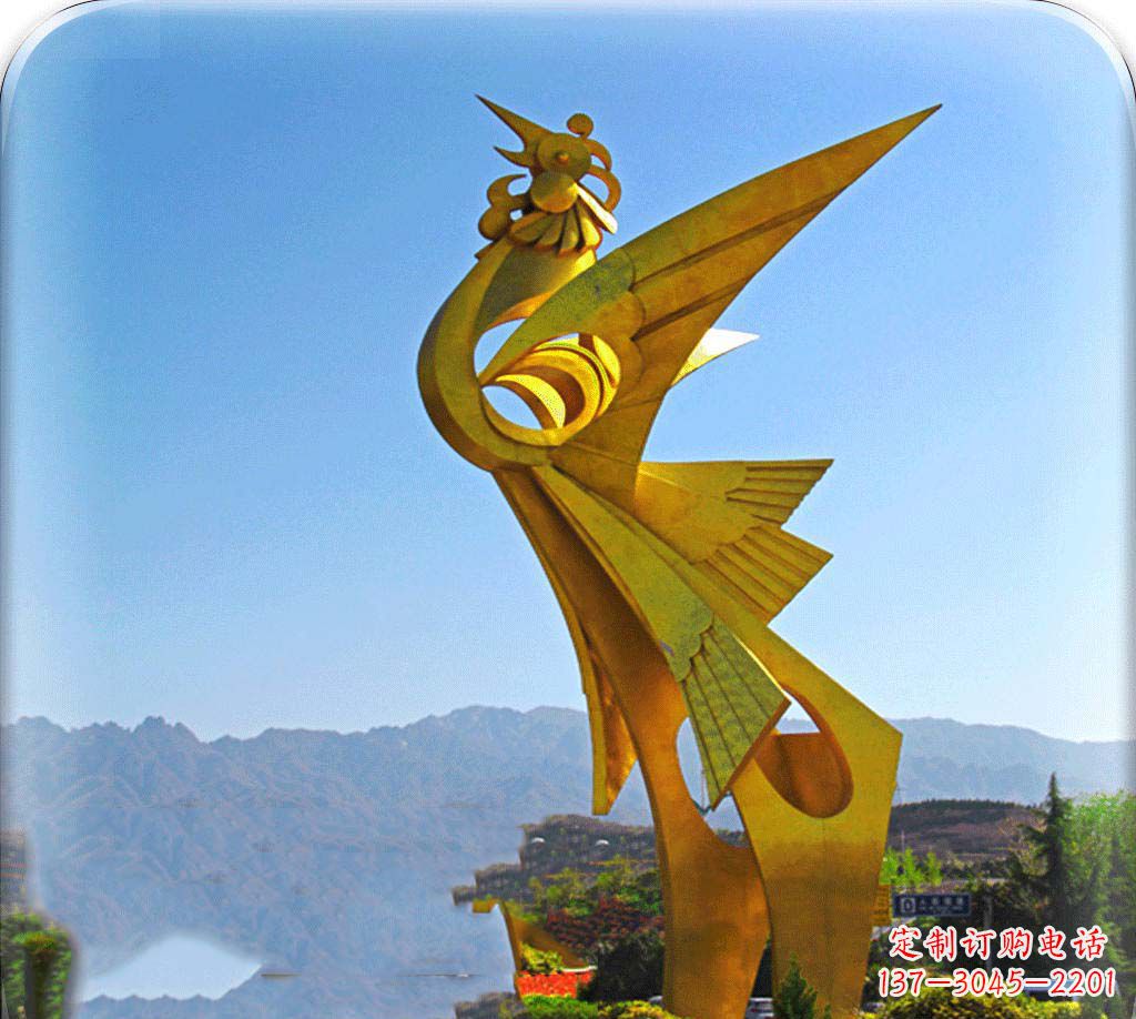 常州城市美化之翅——凤凰景观雕塑