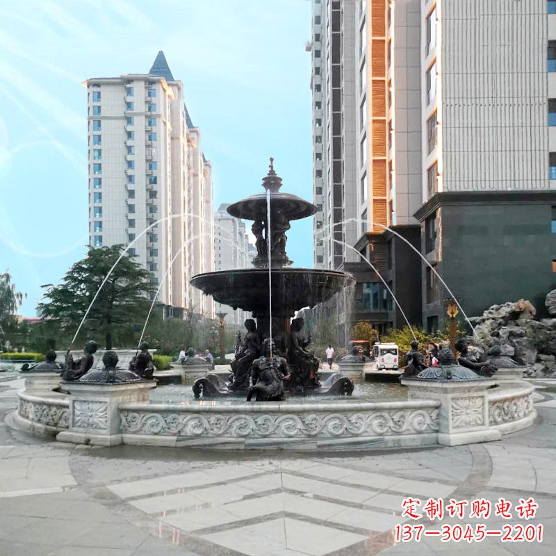 常州城市广场欧式水景喷泉雕塑的魅力