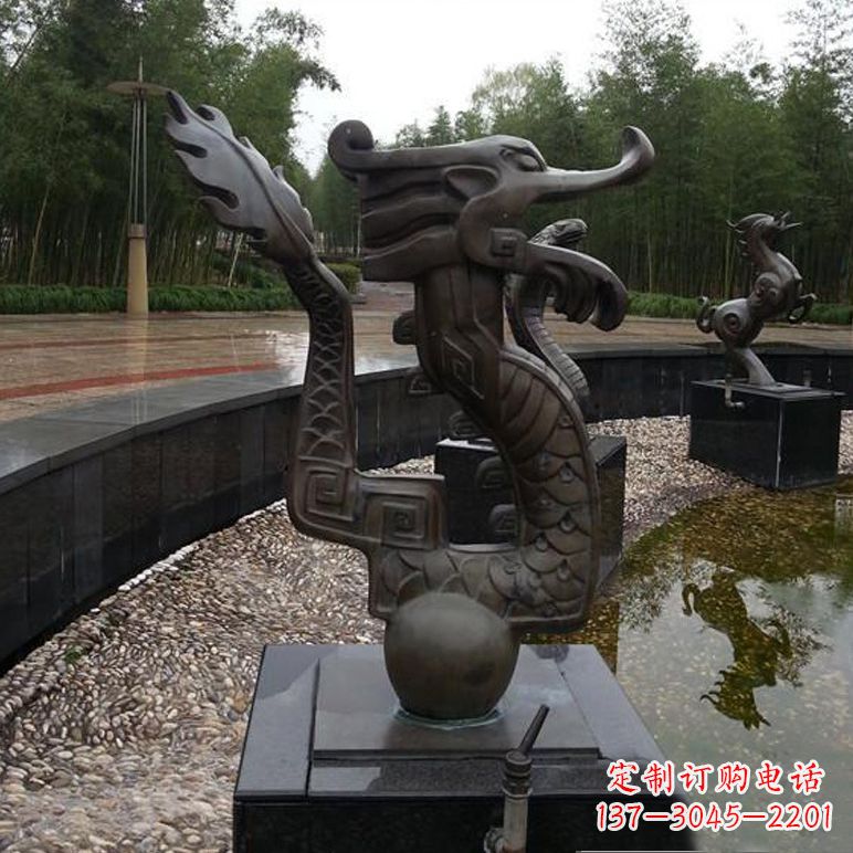 常州城市喷泉雕塑 铜雕12生肖喷水喷泉
