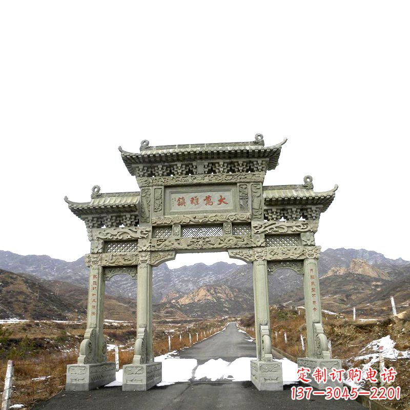 常州三门石牌坊雕塑——古韵依旧