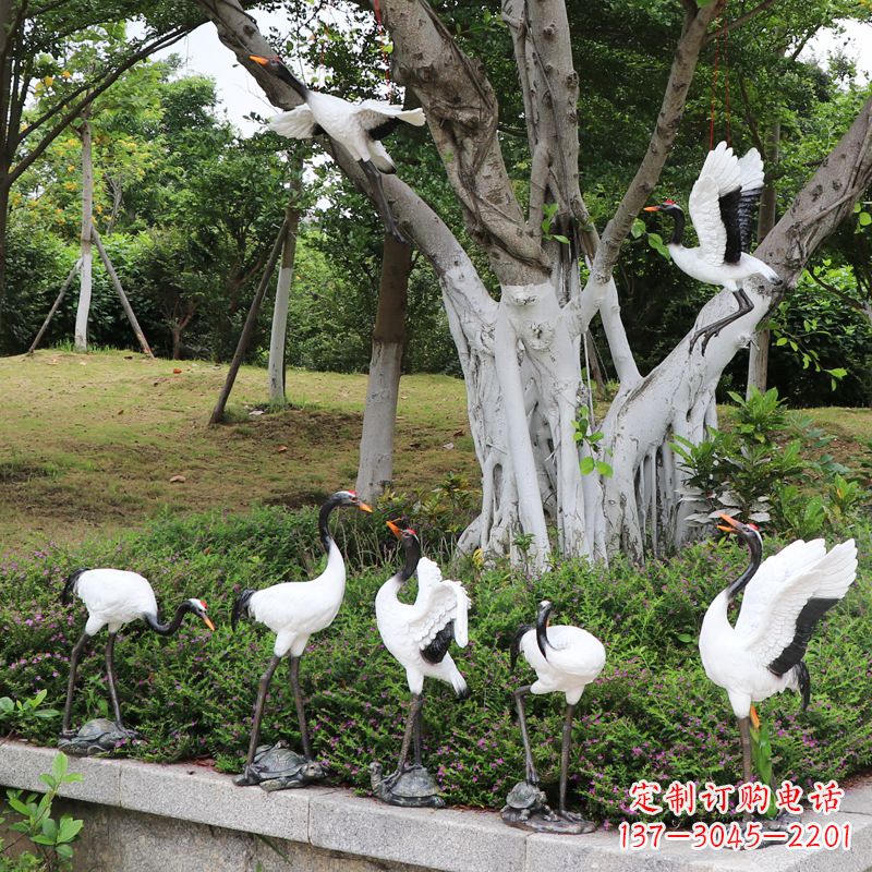 常州美丽的仙鹤雕塑