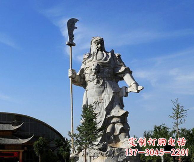 常州持刀武财神关公石雕