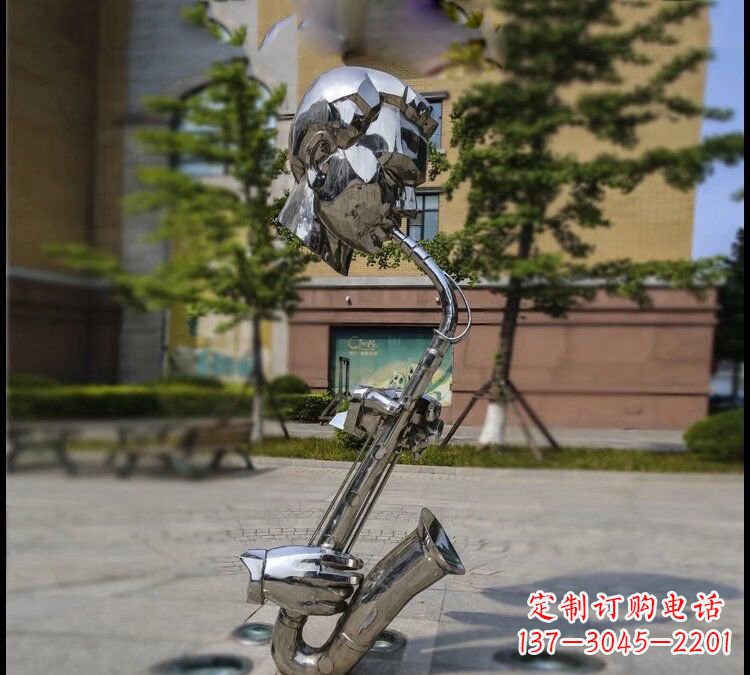 常州不锈钢萨克斯雕塑——展示音乐家的精神