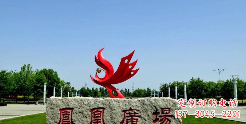 常州不锈钢凤凰雕塑奔放优雅的艺术之作