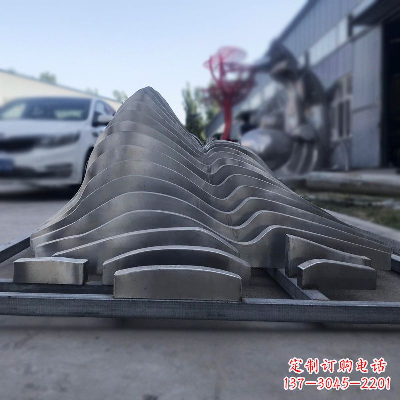 常州不锈钢假山雕塑精致耐用的艺术品