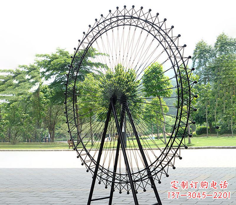 常州不锈钢摩天轮雕塑视觉与空间的结合