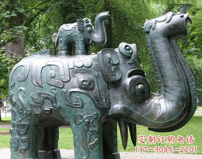 常州抽象大象铜雕