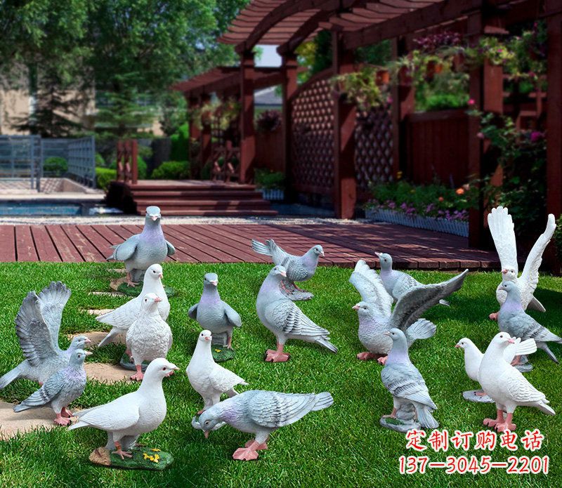 常州抽象鸽子雕塑象征着和平的艺术作品