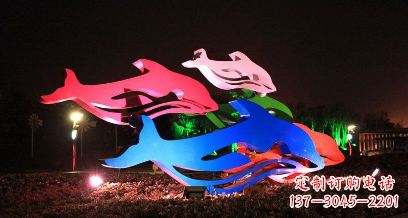 常州海豚雕塑传承海洋文化