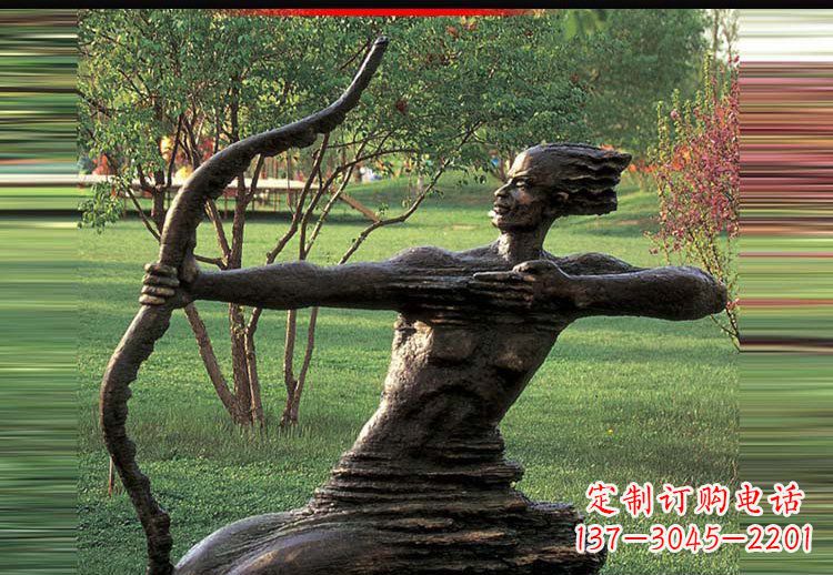 常州抽象后羿射日铜雕