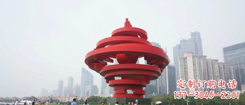 常州火炬雕塑标志五月风光