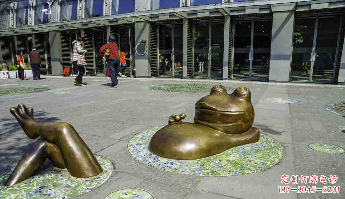 常州抽象卡通青蛙铜雕