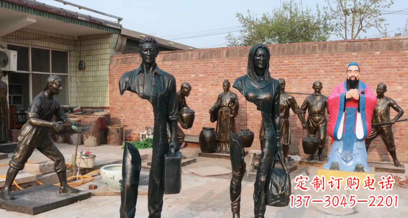 常州抽象男人女人铜雕