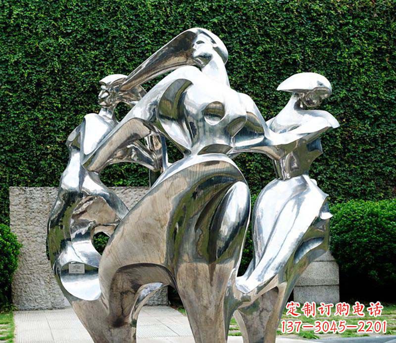 常州抽象女人不锈钢景观雕塑