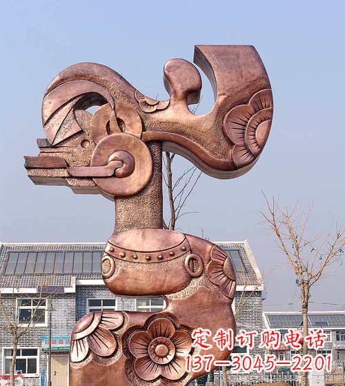 常州抽象皮影戏人物铜雕