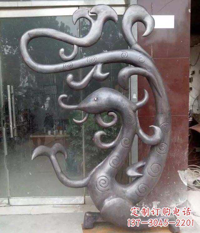常州抽象蛇景观动物铜雕