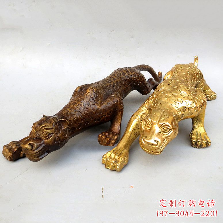 常州纯铜金钱豹雕塑——完美结合精美工艺与珍贵文化