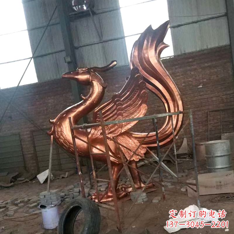 常州朱雀神兽纯铜陵光神君雕塑