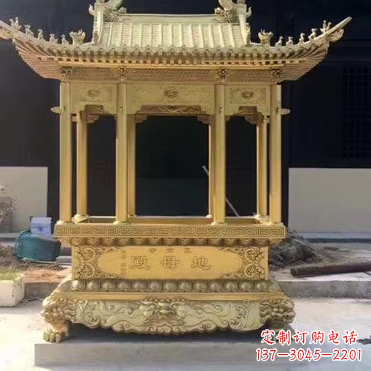 常州纯铜龙凤香炉雕塑精美绝伦