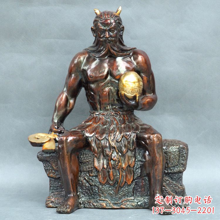 常州神农大帝坐姿雕塑像