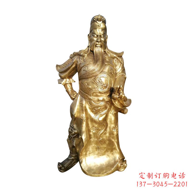 常州纯铜三国名将武圣关羽雕塑摆件