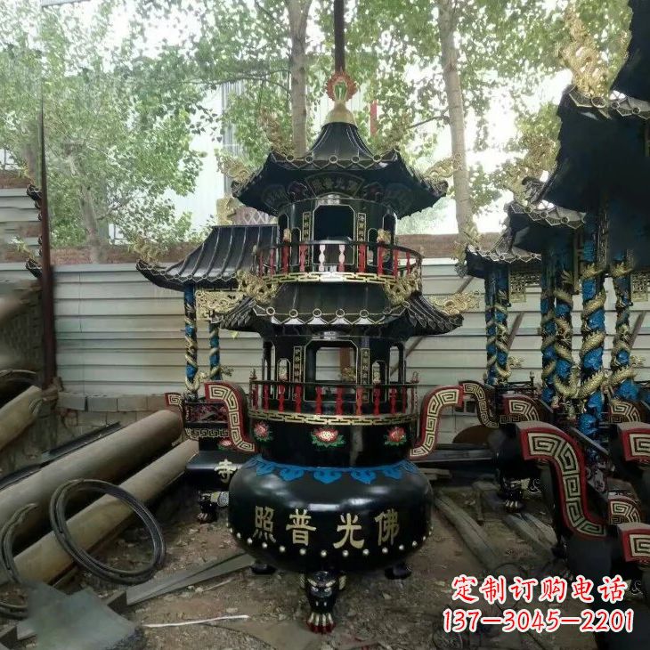 常州纯铜香炉雕塑
