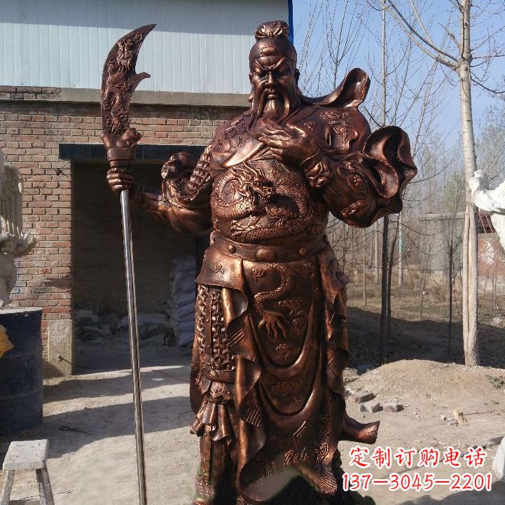 常州铸造巍然屹立的关公雕像