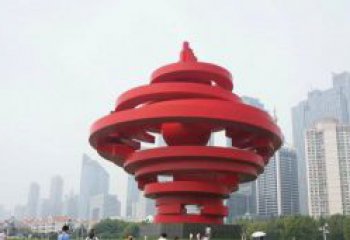 常州火炬雕塑标志五月风光