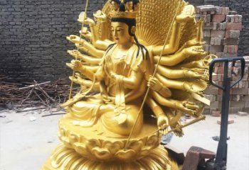 常州精美纯铜千手观音雕塑