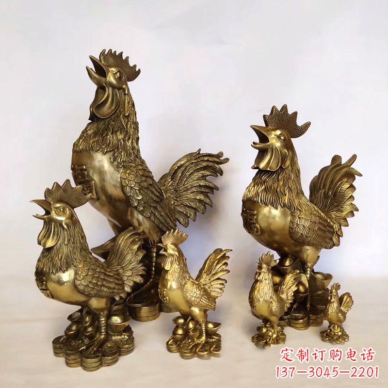常州鸡雕塑纯铜打造的精美艺术品