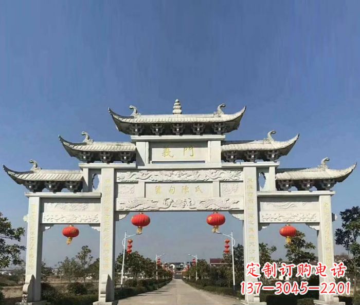 常州村口三门石牌楼