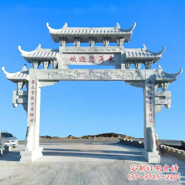 常州传承中国古老文化牌坊雕塑