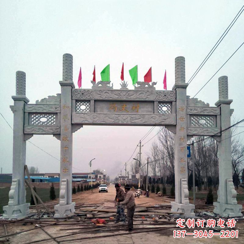 常州村落无楼石牌坊