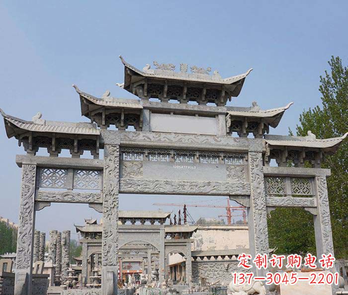 常州大理石牌坊雕塑传承中国古典文化