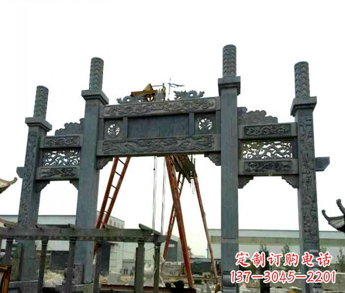 常州村庄牌坊雕塑传承历史文化