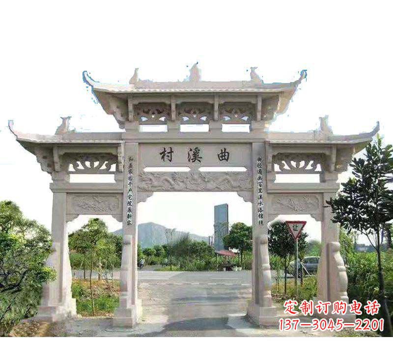 常州精美牌坊雕塑——村庄的艺术瑰宝