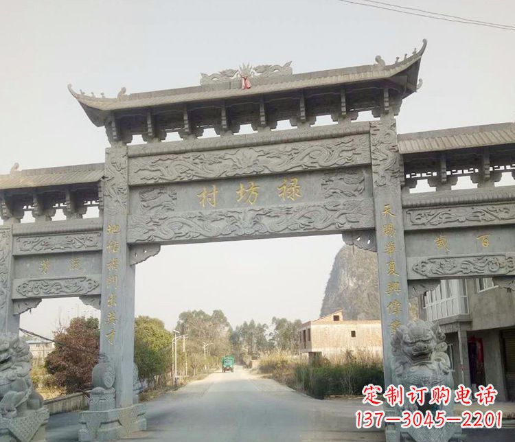 常州村庄石牌坊石雕