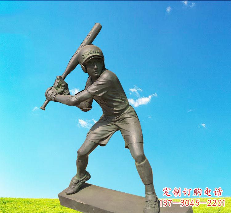 常州棒球雕塑传承美国传统文化