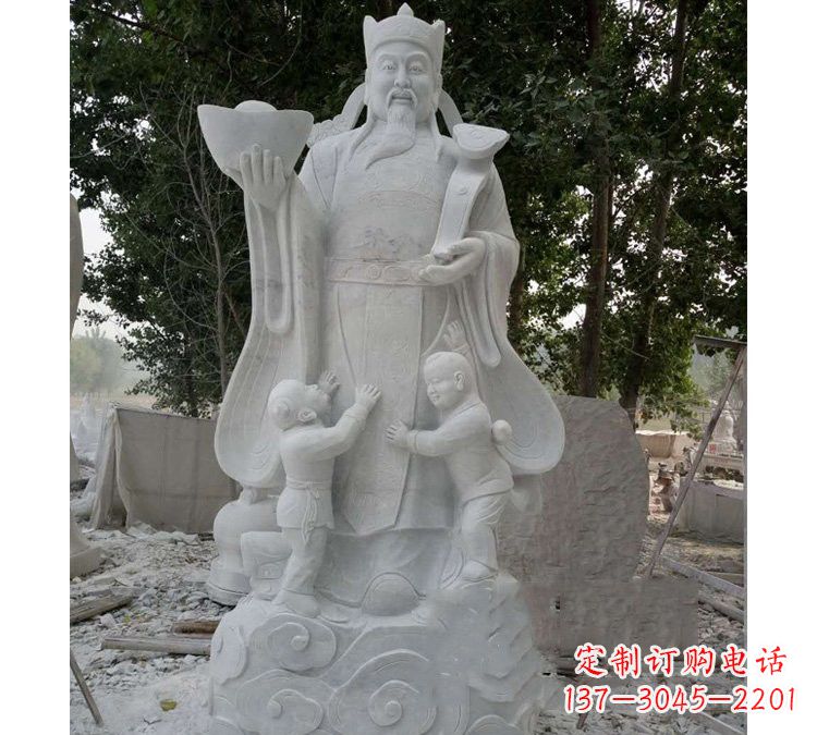 常州大理石财神雕塑——守护家庭繁荣