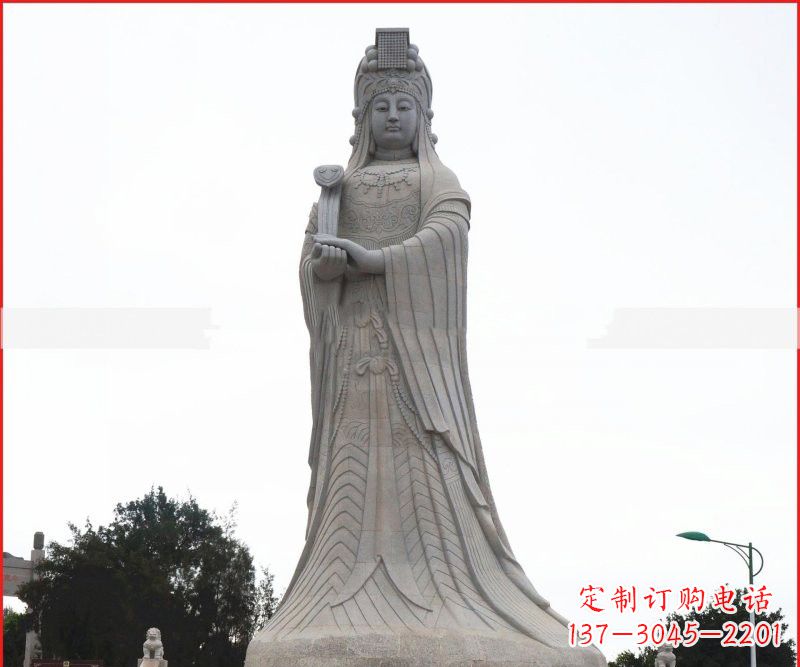 常州大理石大型妈祖神像雕塑
