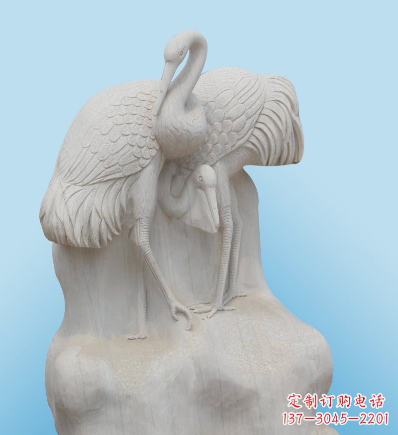 常州大理石制作的丹顶鹤雕塑