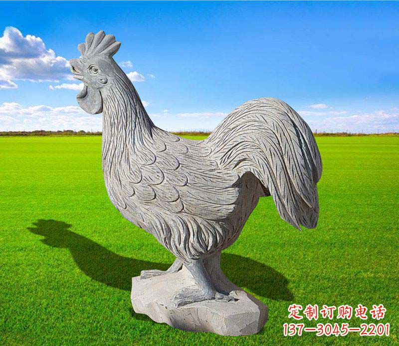 常州大理石公鸡公园动物石雕