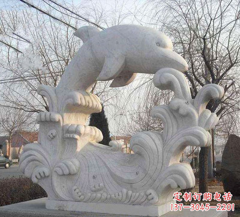 常州大理石公园景观海豚浪花