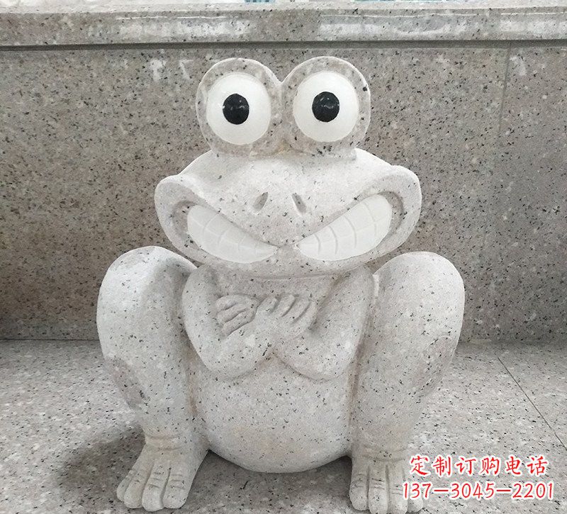 常州大理石公园精美青蛙雕塑