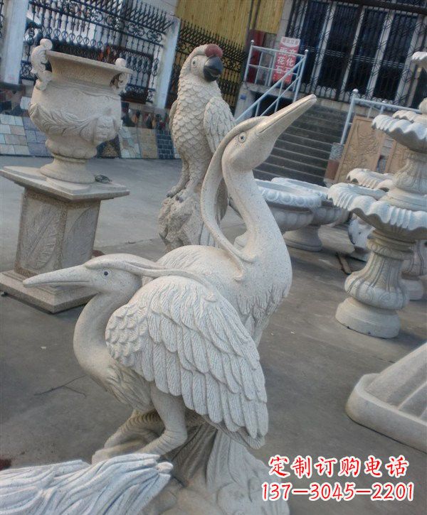 常州中领雕塑仙鹤石雕
