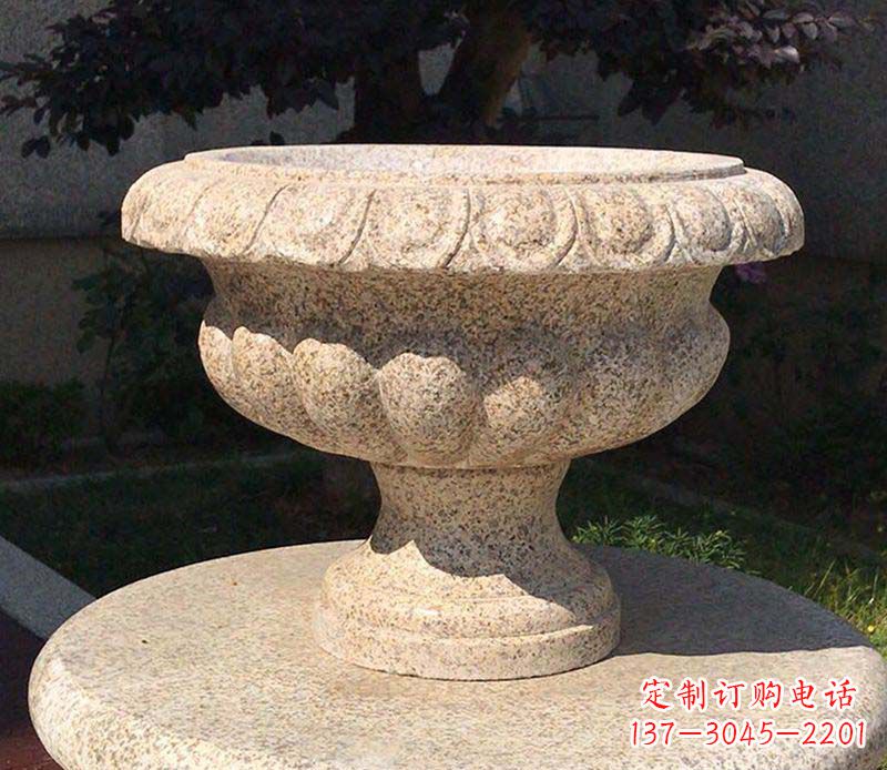 常州大理石花钵公园花盆石雕