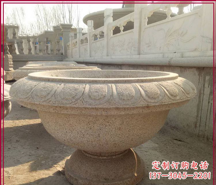 常州大理石花盆公园石雕