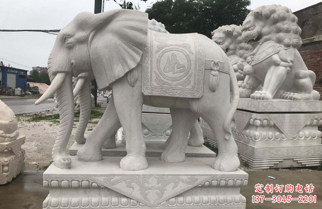 常州大理石大象雕塑