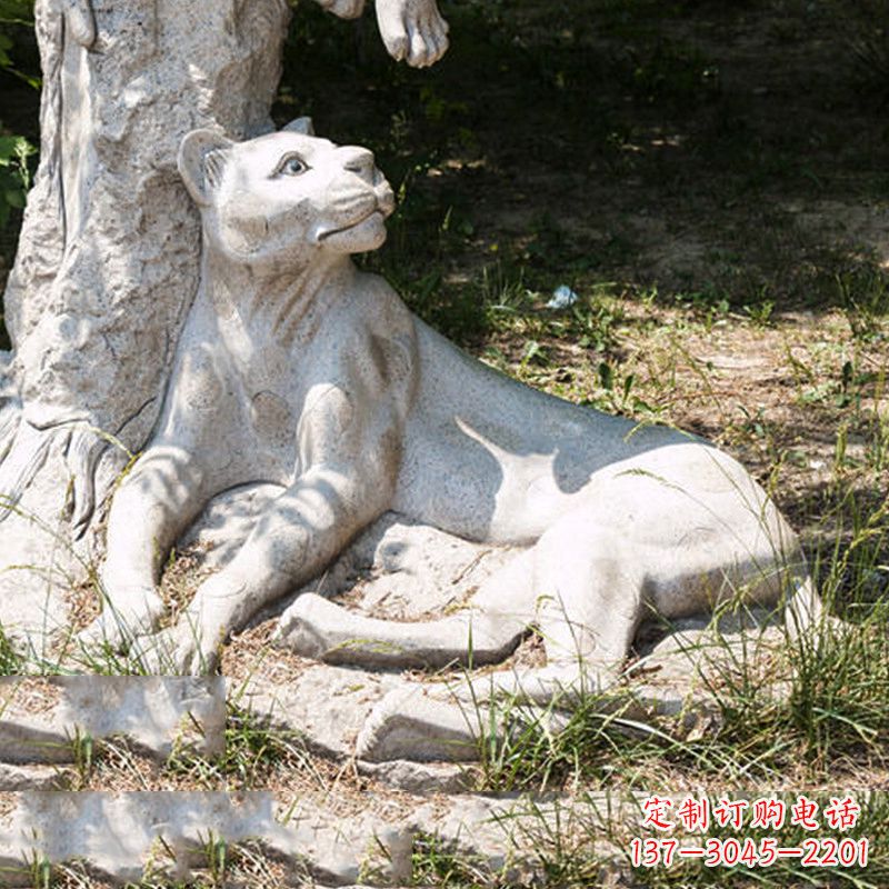 常州风采灵动的大理石金钱豹雕塑