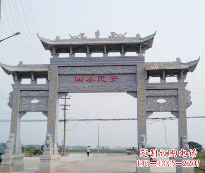 常州精良石雕牌坊雕塑
